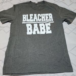 Gray and White Short Sleeve Tee